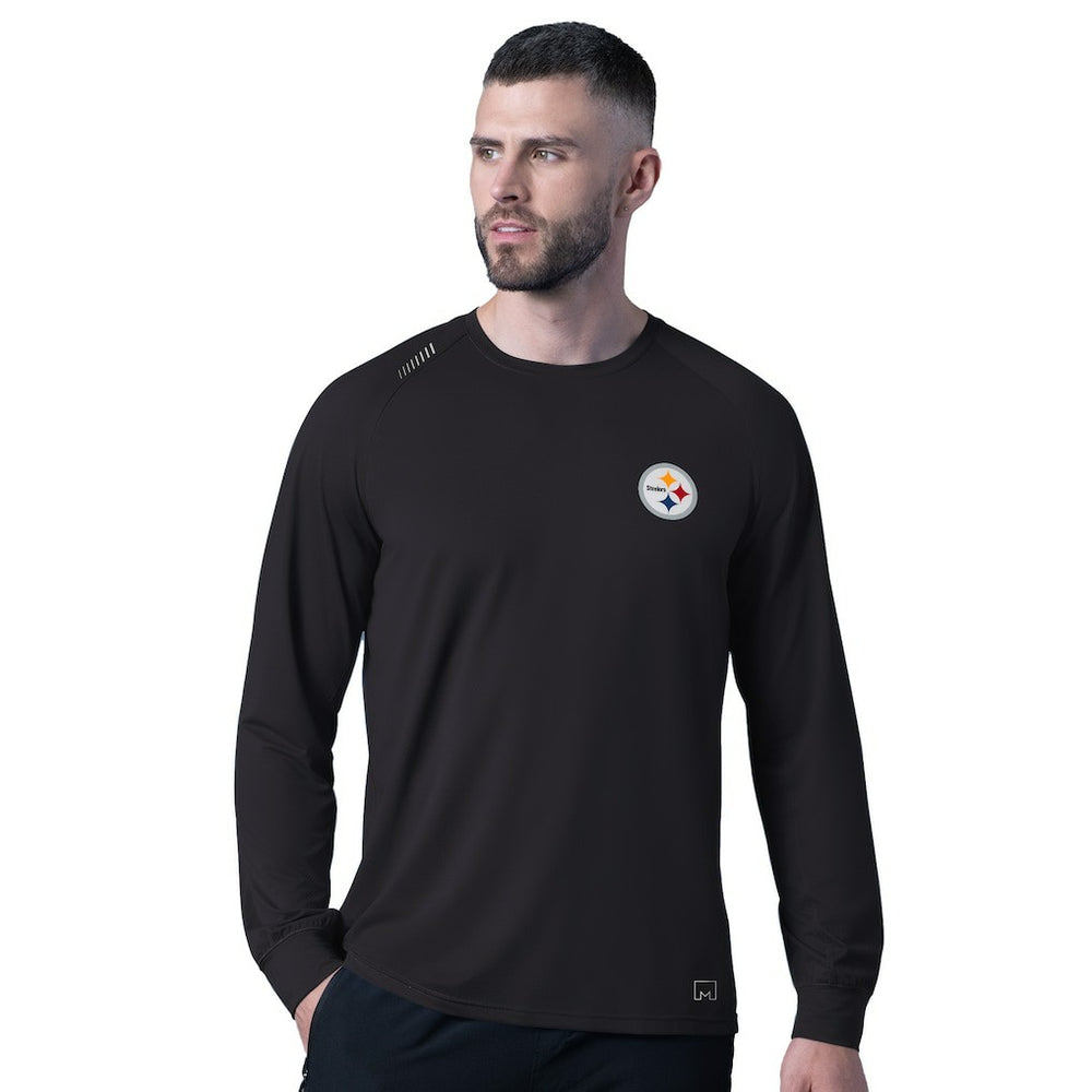Pittsburgh Steelers MSX by Michael Strahan Forward Long-Sleeve T-Shirt - Black T-shirts