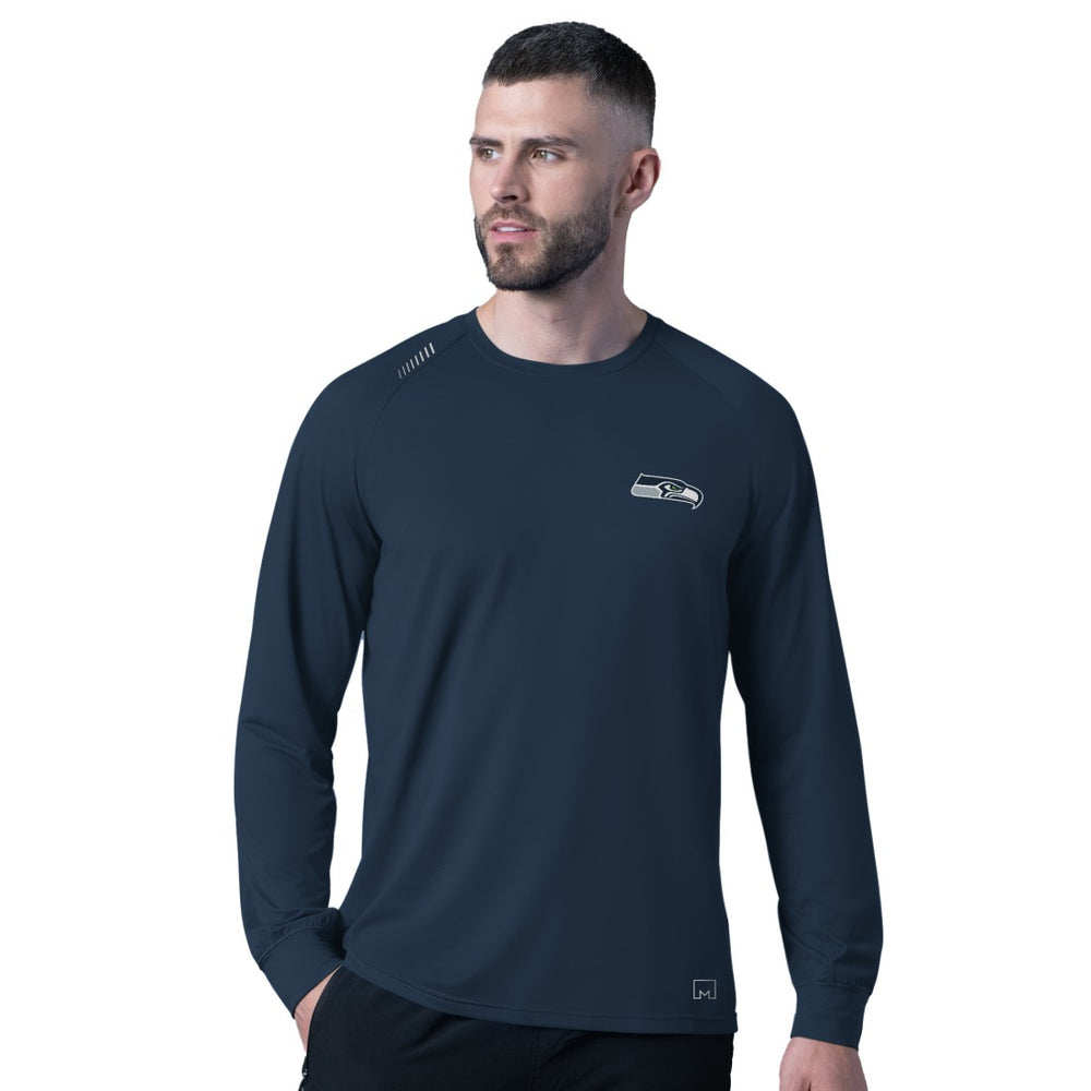 Seattle Seahawks MSX by Michael Strahan Forward Long-Sleeve T-Shirt - Navy T-shirts