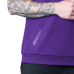 Minnesota Vikings MSX by Michael Strahan Tri-Blend Rebound Sleeveless Hoodie - Purple Hoodies
