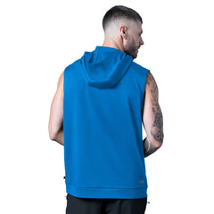 Detroit Lions MSX by Michael Strahan Tri-Blend Rebound Sleeveless Hoodie - Blue Hoodies