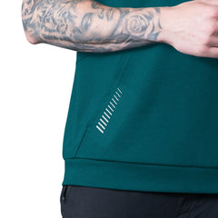Philadelphia Eagles MSX by Michael Strahan Tri-Blend Rebound Sleeveless Hoodie - Green Hoodies