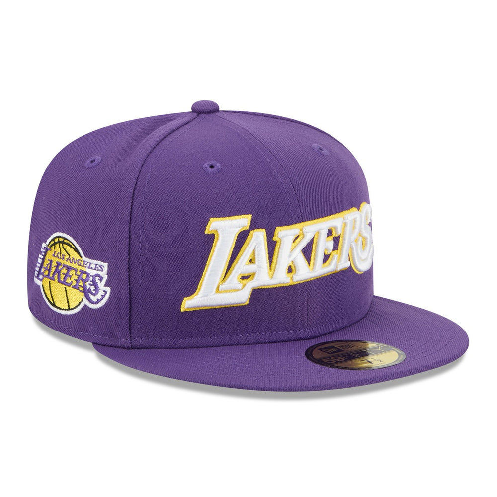 Los Angeles Lakers Jersey Hook Statement Edition 59FIFTY Fitted Hat Purple - New Era