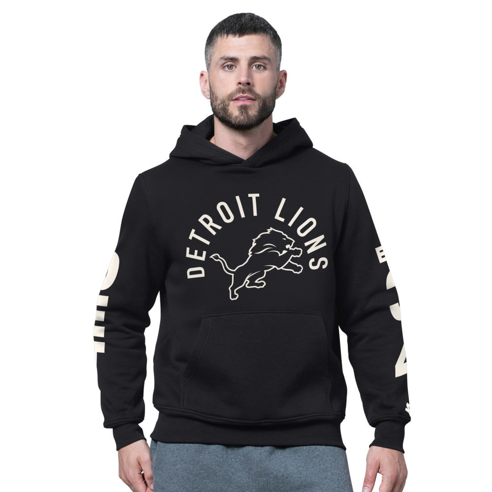 Detroit Lions Starter Handoff Fleece Hoodie Sweatshirt - Black Hoodies
