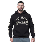 Seattle Seahawks Starter Handoff Fleece Hoodie Sweatshirt - Black Hoodies