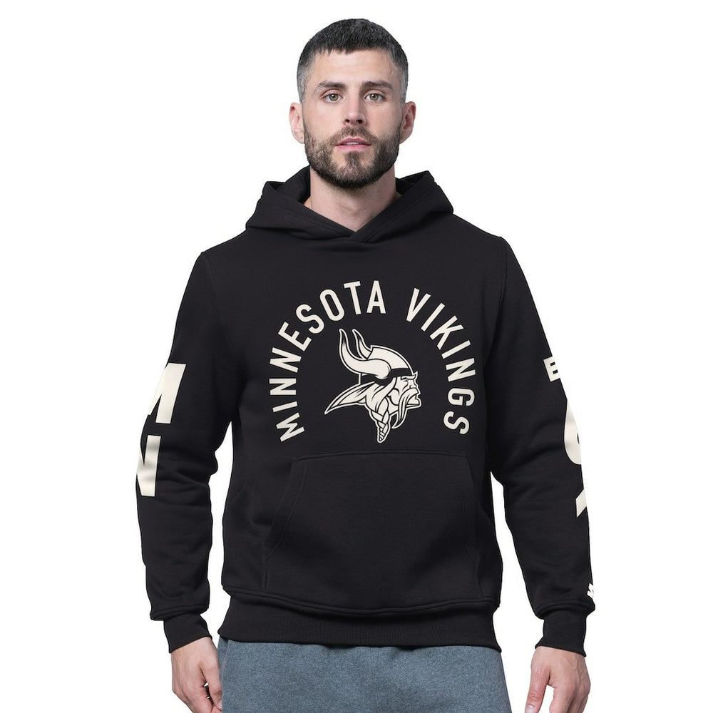 Minnesota Vikings Starter Handoff Fleece Hoodie Sweatshirt - Black Hoodies