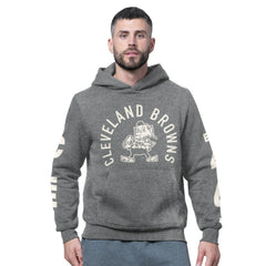 Cleveland Browns Starter Handoff Vintage Logo Fleece Hoodie Sweatshirt - Charcoal Hoodies