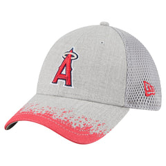 Los Angeles Angels New Era Visor Paint Splatter 39THIRTY Flex Hat - Gray Hats