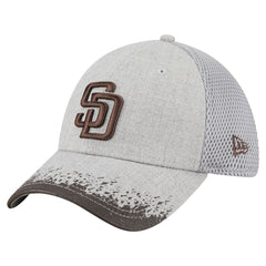 San Diego Padres New Era Visor Paint Splatter 39THIRTY Flex Hat - Gray Hats