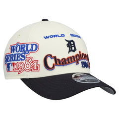 Detroit Tigers New Era World Series 9FORTY M-Crown Adjustable Hat - Cream/Navy Hats