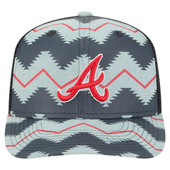 Atlanta Braves New Era Aztec Denim 9SEVENTY Adjustable Hat - Denim/Navy Hats