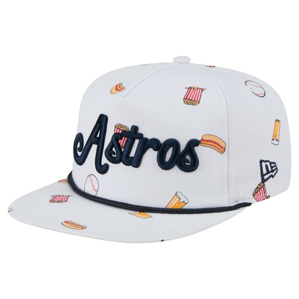 Houston Astros New Era Team Cheer Rope 19TWENTY Adjustable Hat - White Hats