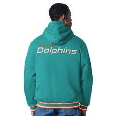 Miami Dolphins G-III Sports by Carl Banks Power Forward Commemorative Full-Zip Hooded Jacket - Aqua Jackets