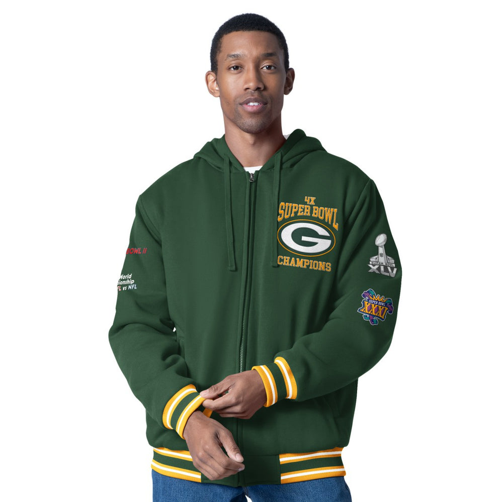 Green Bay Packers G-III Sports by Carl Banks Power Forward Commemorative Full-Zip Hooded Jacket - Green Jackets