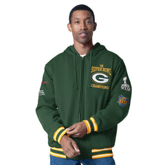 Green Bay Packers G-III Sports by Carl Banks Power Forward Commemorative Full-Zip Hooded Jacket - Green Jackets