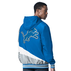 Detroit Lions G-III Sports by Carl Banks Dual Threat Reversable Full-Zip Hooded Jacket - Blue/Charcoal Jackets