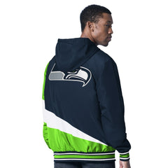 Seattle Seahawks G-III Sports by Carl Banks Dual Threat Reversable Full-Zip Hooded Jacket - College Navy/Charcoal Jackets