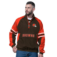 Cleveland Browns Starter Prospect Half-Zip Pullover - Brown Pullover