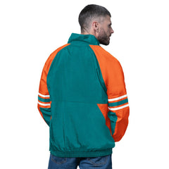 Miami Dolphins Starter Vintage Logo Prospect Half-Zip Pullover - Aqua Pullover