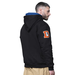 Denver Broncos Starter Big Shot Throwback Full-Zip Double Hoodie - Black Hoodies