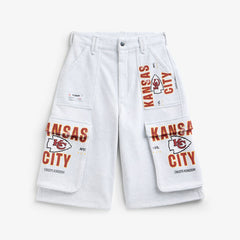 Kansas City Chiefs Off Season x NFL Women's Fleece Cargo Shorts - Heather Gray Shorts