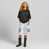 Philadelphia Eagles Off Season x NFL Women's Fleece Cargo Shorts - Heather Gray Shorts