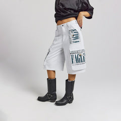 Philadelphia Eagles Off Season x NFL Women's Fleece Cargo Shorts - Heather Gray Shorts