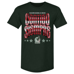 Mexico National Team 500 Level Contigo Siempre Vintage Premium Tri-Blend T-Shirt Forest Green