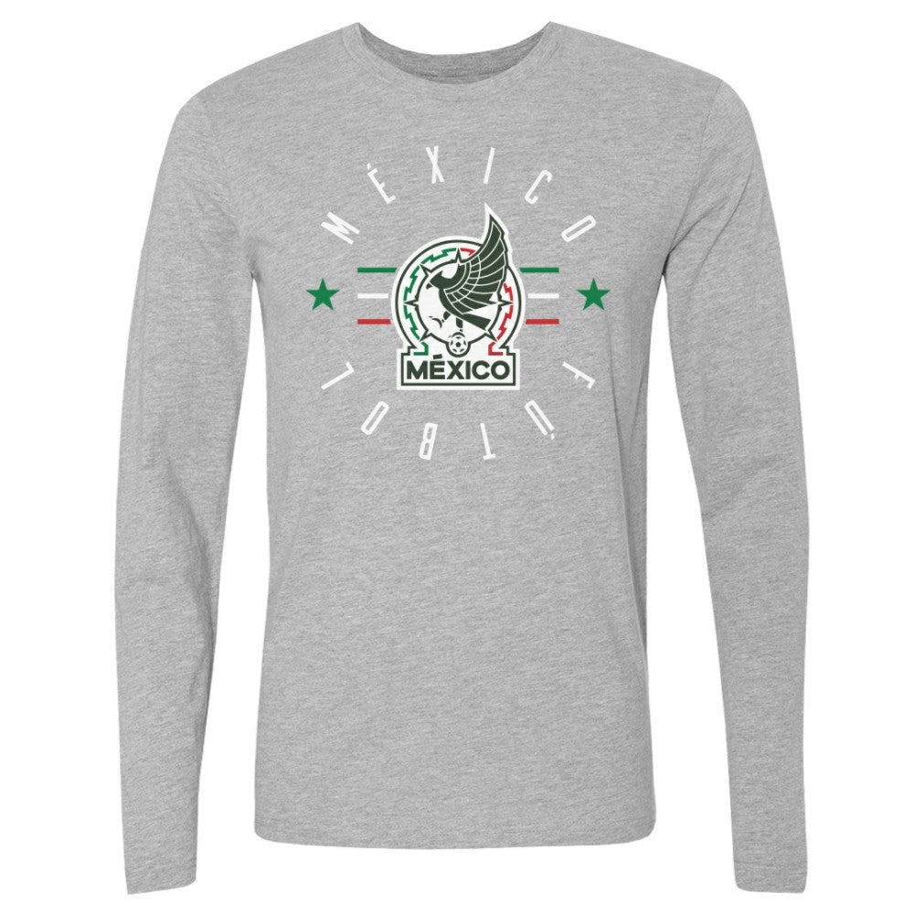 Mexico National Team 500 Level Futbol Long Sleeve T-Shirt Heather Gray