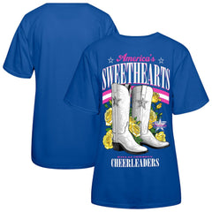 Dallas Cowboys Cheerleaders Women's Sweetheart Boots T-Shirt - Royal T-shirts