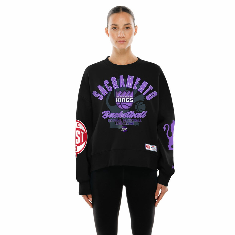 Sacramento Kings Women's 2025/26 City Edition Sweatshirt Black - New Era