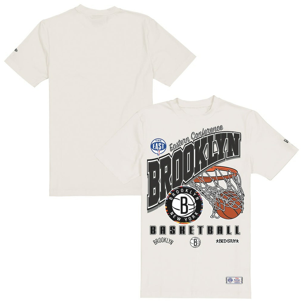 Brooklyn Nets Oversized City Edition Remix Vintage T-Shirt Cream - New Era
