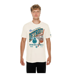 Detroit Pistons Oversized City Edition Remix Vintage T-Shirt Cream - New Era