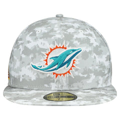 Miami Dolphins New Era 2025 Salute to Service Fan Pack 59FIFTY Fitted Hat - White Hats