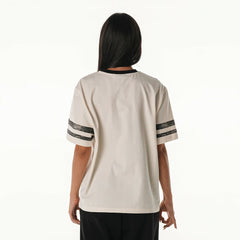 Philadelphia Eagles The Wild Collective Women's Vintage Drop Shoulder Oversized Boyfriend T-Shirt - Cream T-shirts