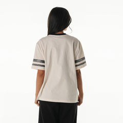 Seattle Seahawks The Wild Collective Women's Vintage Drop Shoulder Oversized Boyfriend T-Shirt - Cream T-shirts