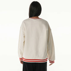 San Francisco 49ers The Wild Collective Women's Oversized Vintage French Terry Sweatshirt - Cream Sweatshirts