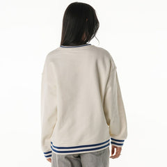 Buffalo Bills The Wild Collective Women's Oversized Vintage French Terry Sweatshirt - Cream Sweatshirts