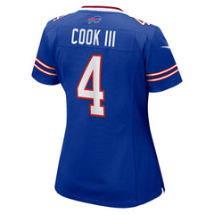 James Cook III Buffalo Bills Women's Team Game Jersey - Royal Jerseys