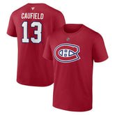 Cole Caufield Montreal Canadiens Fanatics Authentic Stack Name & Number T-Shirt - Red | US 203035130