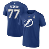 Victor Hedman Tampa Bay Lightning Fanatics Authentic Stack Name & Number T-Shirt - Blue | US 203035131