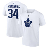 Auston Matthews Toronto Maple Leafs Fanatics Authentic Stack Name & Number T-Shirt - White | US 203035134