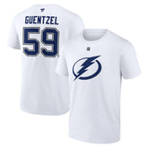 Jake Guentzel Tampa Bay Lightning Fanatics Authentic Stack Name & Number T-Shirt - White | US 203035137
