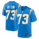 Mekhi Becton Los Angeles Chargers Team Game Jersey - Powder Blue Jerseys