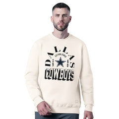 Dallas Cowboys MSX by Michael Strahan Whiteout Tri-Blend Sweatshirt - White Sweatshirts