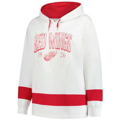 Detroit Red Wings Profile Women's Plus Size Hoodie - White | US 203042786