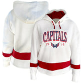 Washington Capitals Profile Women's Plus Size Hoodie - White | US 203042790