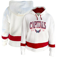 Washington Capitals Profile Women's Plus Size Hoodie - White | US 203042790