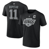 Anze Kopitar Los Angeles Kings Fanatics Authentic Stack Name & Number T-Shirt - Black | US 203044965