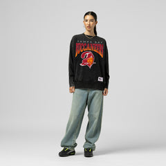 Tampa Bay Buccaneers Women's Delineate Mineral Wash Crewneck Sweatshirt - Black Sweatshirts