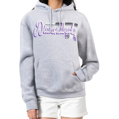 Arizona Diamondbacks Starter Women's Groovy Script Team Fleece Pullover Hoodie - Gray Hoodies